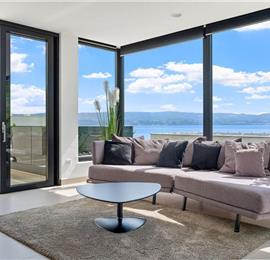 5 bedroom beachfront villa with heated pool near Omis, sleeps 9